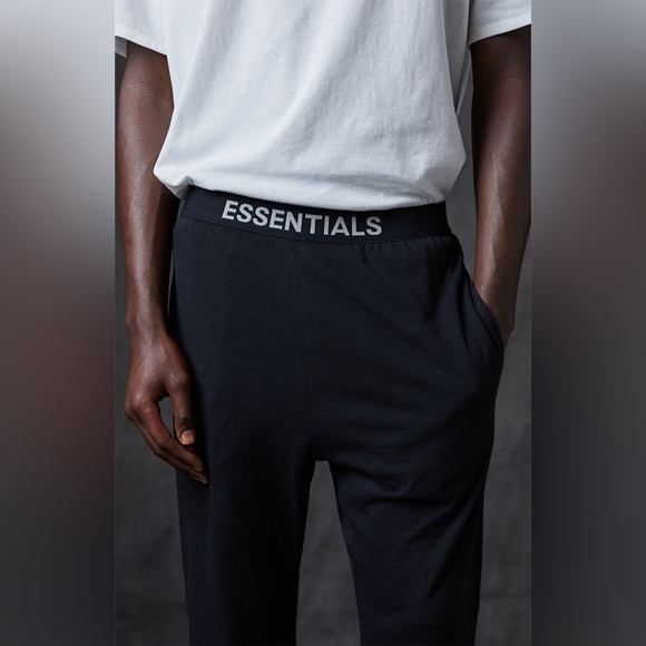 FEAR OF GOD ESSENTIALS Black Jersey Lounge Pants - Picture 6 of 13